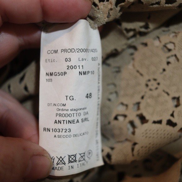 Armani Collezioni Vintage 90s Leather + Cashmere Cardigan Sweater Set – Designer - Picture 9 of 16